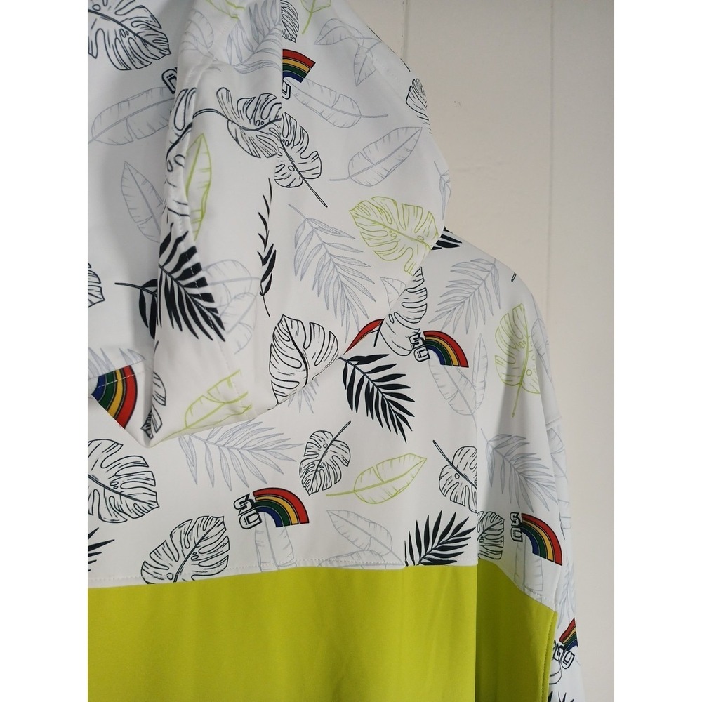 Sugar Caddy Hawaii Rainbow Pullover Golf Hoodie Men's XXL Stretch Floral LS - Picture 9 of 11